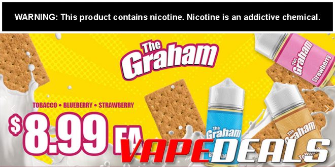 Graham E-liquid Sale (4 Flavors) $6.75 & Up