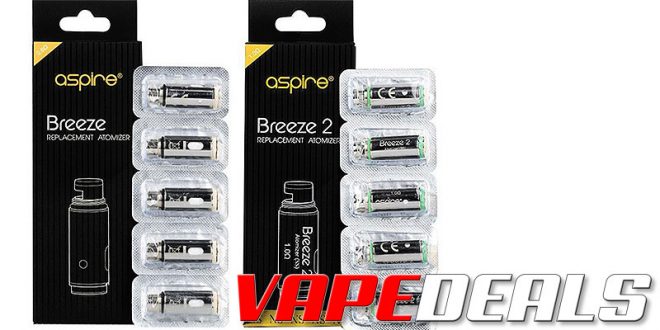 Aspire Breeze 2 Replacement Coils 5-Pack (USA) $3.99