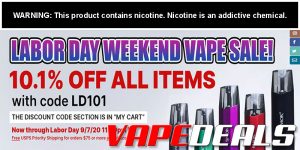 101vape Labor Day 2020 Sale & Clearance Update