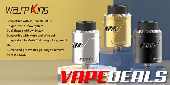 Oumier Wasp King RDA (Mesh or Regular Coils) $13.99