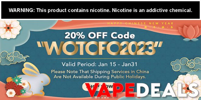 Wotofo Chinese New Year Sale (20% Off)