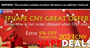 3FVape 2023 Chinese New Year Sale (5% Off)