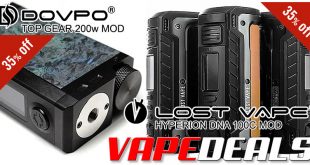 Dovpo Top Gear 200w Mod $142.68 | Lost Vape Hyperion $101.55