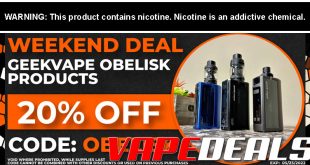 MyVPro Weekend Sale (20% Off Geekvape Obelisk Products)