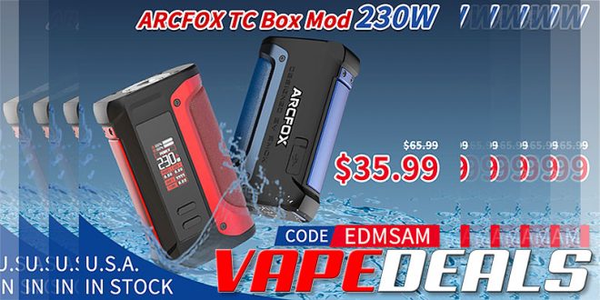 Smok Arcfox 230W TC Box Mod $35.99