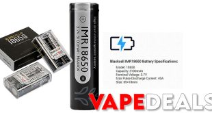 Blackcell IMR 18650 Battery (3100mAh, 40A Max) $3.89