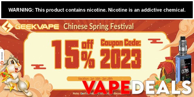 GeekVape Chinese New Year Sale (15% Off)