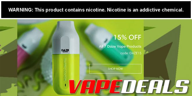 7Daze Vape Products Sale (15% Off)