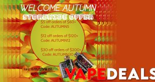 Vaporider Welcome Autumn Sale (Up To 15% Off)