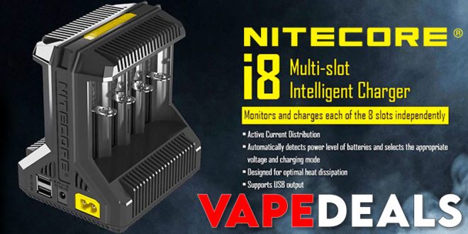 Nitecore i8 8-Bay Battery Charger (USA) $29.99