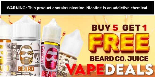 Beard Vape Co E-liquid Sale (Buy 5 Get 1 FREE)