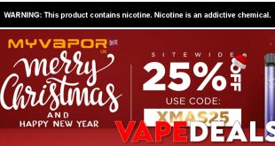 MyVapor Merry Christmas Sale (25% Off)