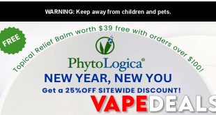 PhytoLogica New Year, New You Sale (25% Off)