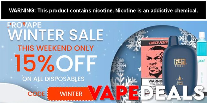 ProVape Winter Sale (15% Off Disposables)