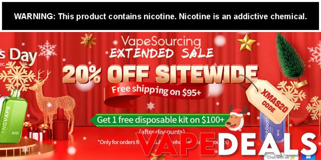 Vapesourcing Christmas Sale EXTENDED (20% Off)