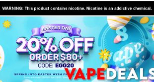 Eightvape Easter Day Sale (20% Off $80+)
